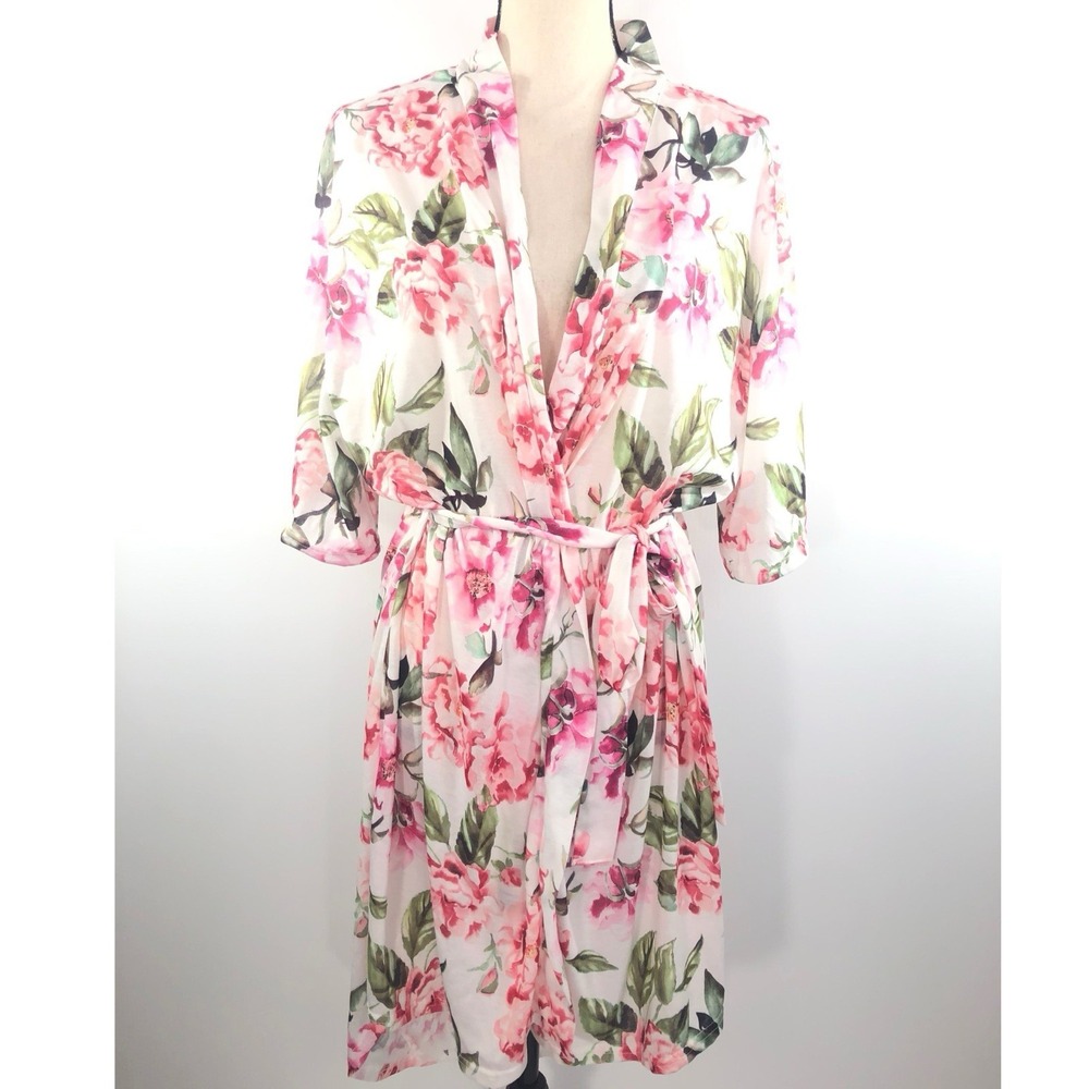 Show Me Your Mumu Brie Robe One Size Garden of Blooms Floral Bridal Bride Spring